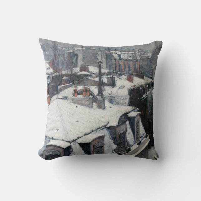 Gustave Caillebotte - Tak under snön Kudde (Framsida)