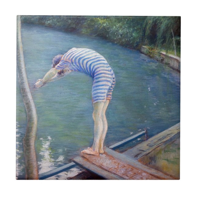 Gustave Caillebotte - The Bvery / Diver Kakelplatta (Framsidan)