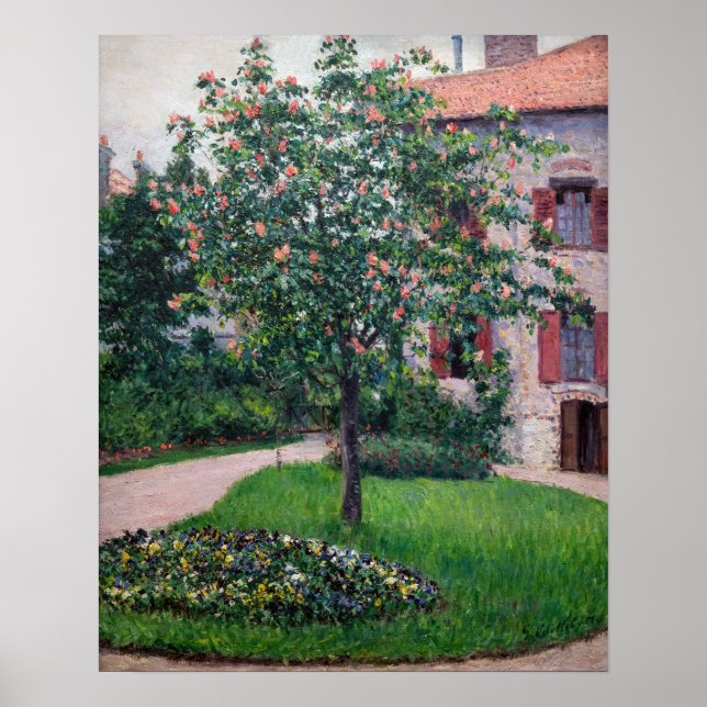 Gustave Caillebotte - Träd i blom Poster (Framsidan)