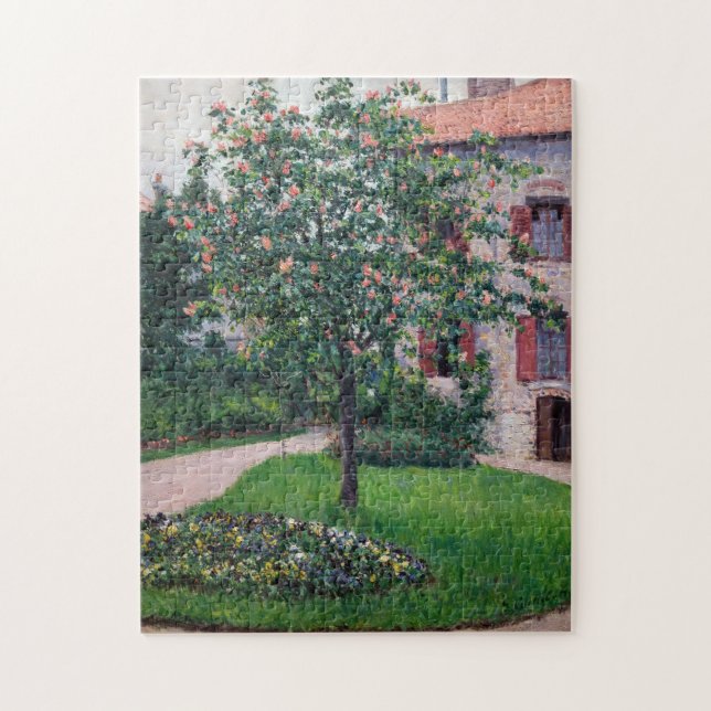 Gustave Caillebotte - Träd i blom Pussel (Vertikal)