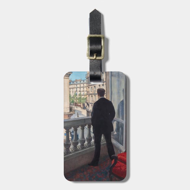 Gustave Caillebotte - Ung man vid fönstret  Bagagebricka (Vertikal Framsida)
