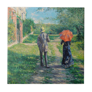 Gustave Caillebotte - Väg Uphill Kakelplatta