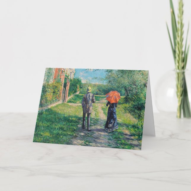 Gustave Caillebotte - Väg Uphill Kort (Framsida)