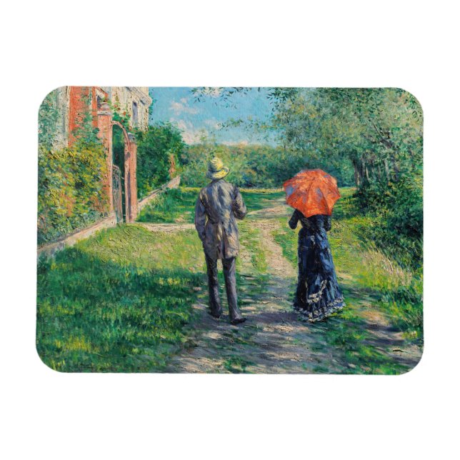Gustave Caillebotte - Väg Uphill Magnet (Horisontell)