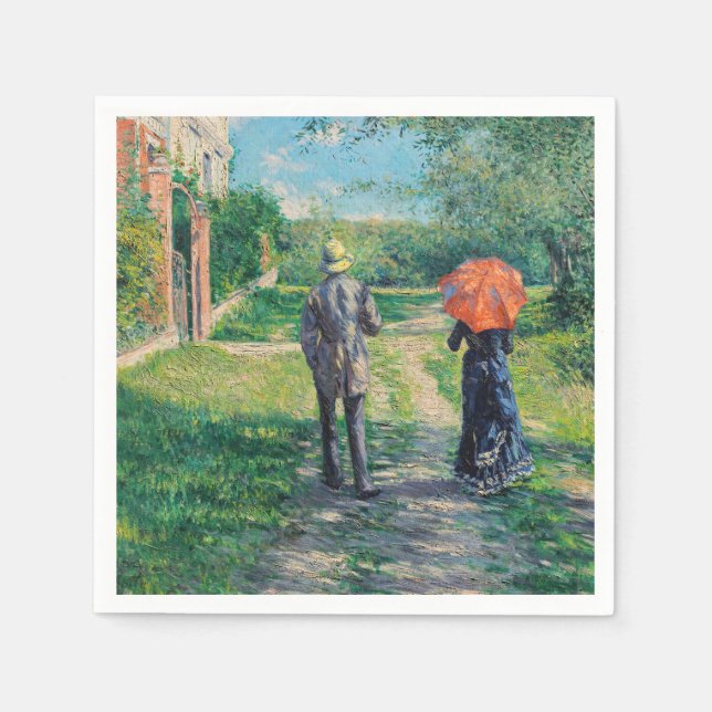 Gustave Caillebotte - Väg Uphill Pappersservett (Framsidan)