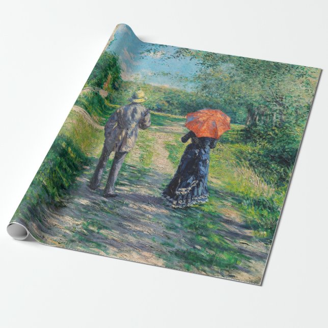 Gustave Caillebotte - Väg Uphill Presentpapper (Utrullad)