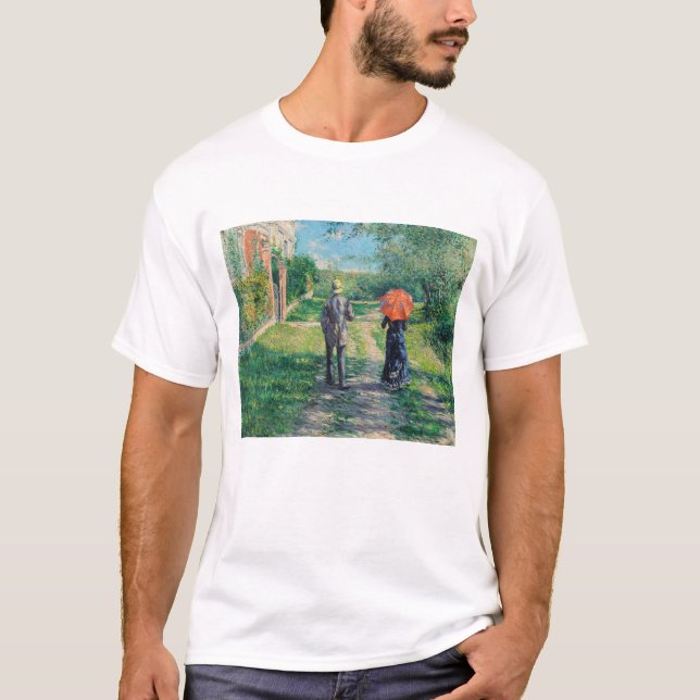 Gustave Caillebotte - Väg Uphill T Shirt (Framsida)