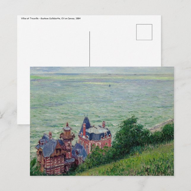 Gustave Caillebotte - Villor vid Trouville Vykort (Fram/baksida)