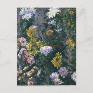 Gustave Caillebute- White & Gult Chrysanthemums Vykort