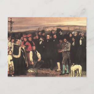 Gustave Courbet- A Burial at Ornans Vykort