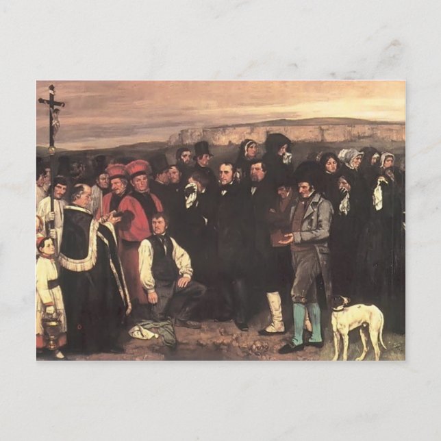 Gustave Courbet- A Burial at Ornans Vykort (Framsida)