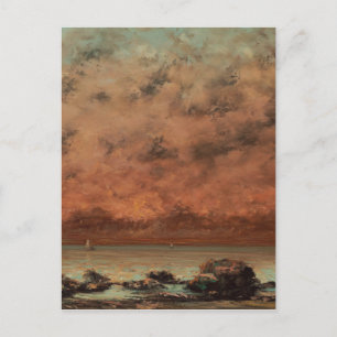 Gustave Courbet - Black Sten vid Trouville Vykort