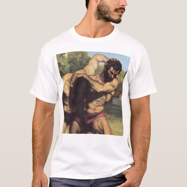Gustave Courbet, brottarna Tee (Framsida)