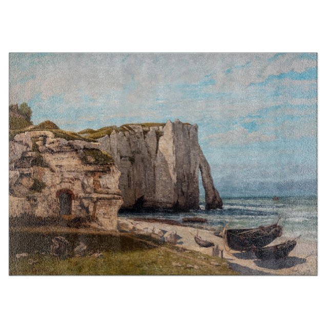 Gustave Courbet - Cliffs at Etretat efter Storm (Framsidan)