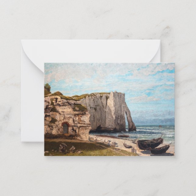 Gustave Courbet - Cliffs at Etretat efter Storm Anteckningskort (Framsida)