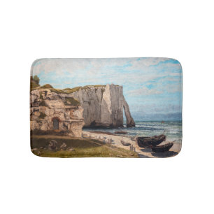 Gustave Courbet - Cliffs at Etretat efter Storm Badrumsmatta