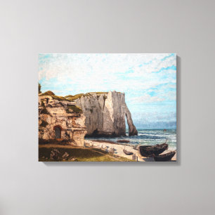 Gustave Courbet - Cliffs at Etretat efter Storm Canvastryck