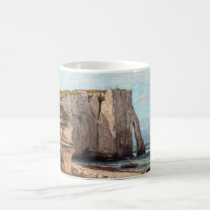 Gustave Courbet - Cliffs at Etretat efter Storm Kaffemugg