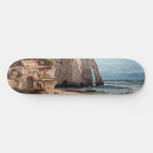 Gustave Courbet - Cliffs at Etretat efter Storm Mini Skateboard Bräda 18,5 Cm