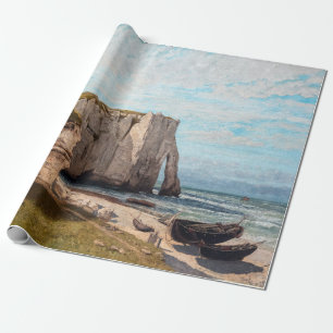 Gustave Courbet - Cliffs at Etretat efter Storm Presentpapper