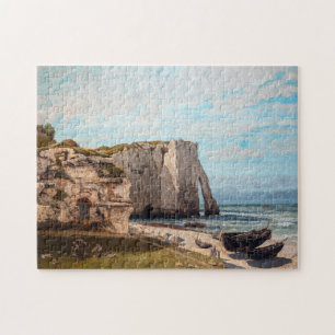 Gustave Courbet - Cliffs at Etretat efter Storm Pussel