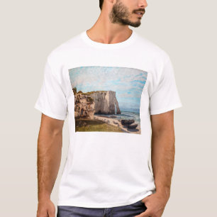 Gustave Courbet - Cliffs at Etretat efter Storm T Shirt