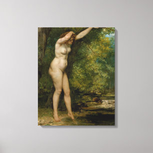 Gustave Courbet den unga badaren Canvastryck