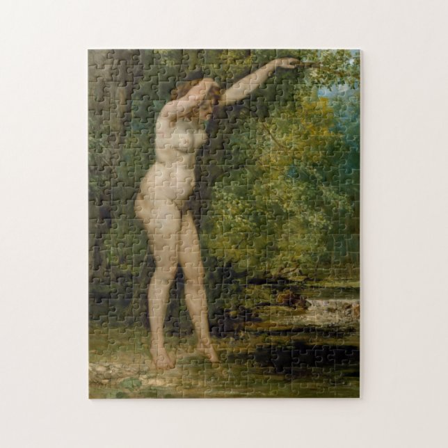 Gustave Courbet | den unga badaren Pussel (Vertikal)