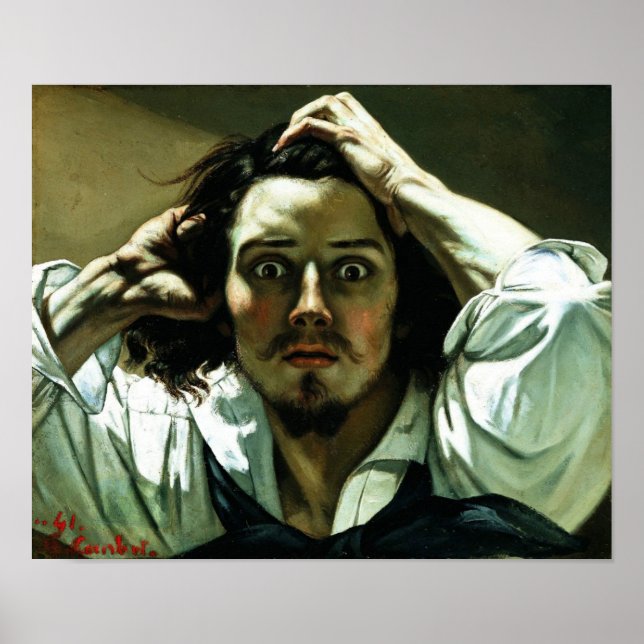 Gustave Courbet - Desperate Man Poster (Framsidan)