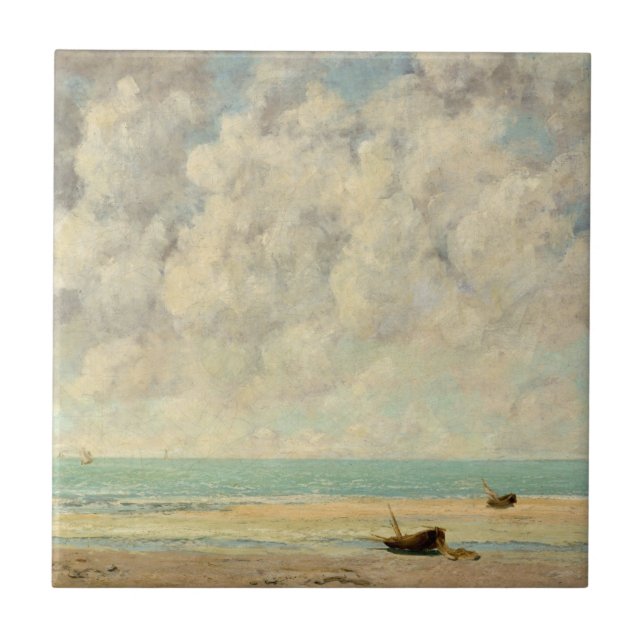 Gustave Courbet | det lugnaa havet Kakelplatta (Framsidan)
