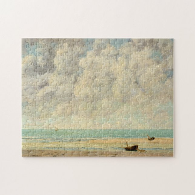 Gustave Courbet | det lugnaa havet Pussel (Horisontell)