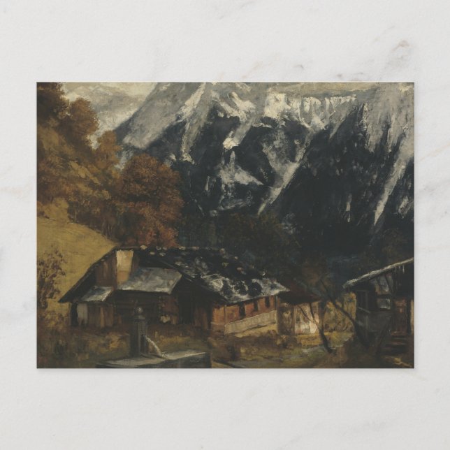 Gustave Courbet - En alpin sceneri Vykort (Framsida)