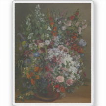 Gustave Courbet - Flowers Bouquet i Vas