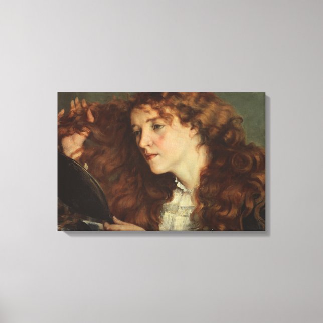 Gustave Courbet - Jo, den vackra irländska flickan Canvastryck (Framsida)