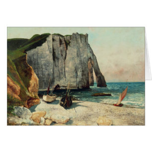 Gustave Courbet klipporna av Etretat, porten Hälsningskort