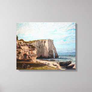 Gustave Courbet - Klipporna vid Etretat efter stor Canvastryck
