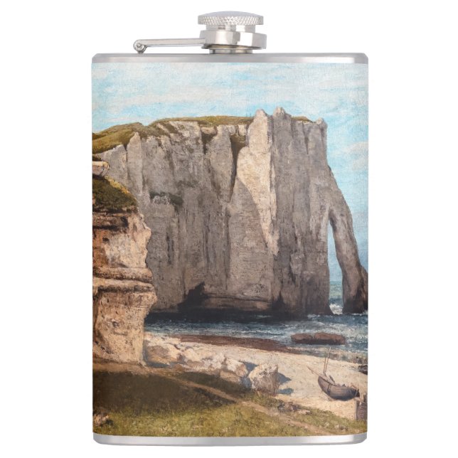 Gustave Courbet - Klipporna vid Etretat efter stor Fickplunta (Framsidan)