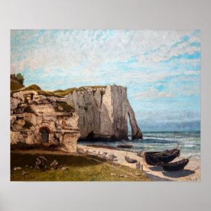 Gustave Courbet - Klipporna vid Etretat efter stor Poster