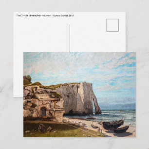 Gustave Courbet - Klipporna vid Etretat efter stor Vykort