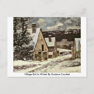 Gustave Courbet lämnar byarna i vinter Vykort