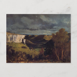 Gustave Courbet - Loues Valley i Stormy Weather Vykort