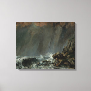 Gustave Courbet - Marine: Waterspout Canvastryck