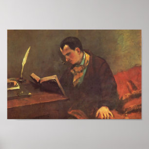 Gustave Courbet- porträtt av Charles Baudelaire Poster