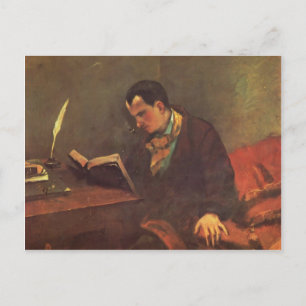 Gustave Courbet- Porträtt i Charles Baudelaire Vykort