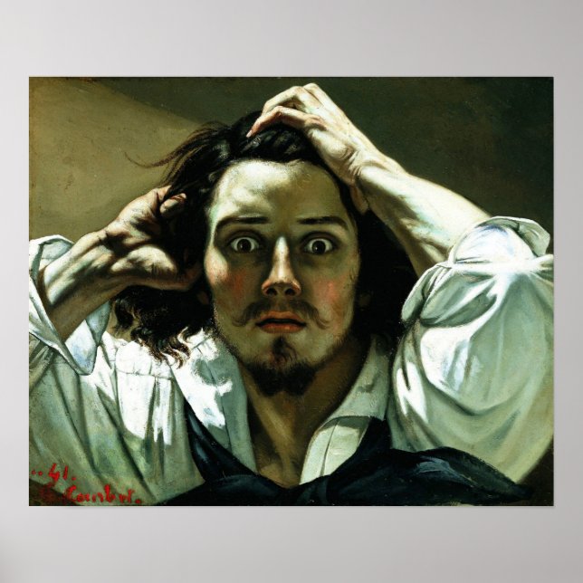 Gustave Courbet - Självporträtt Poster (Framsidan)