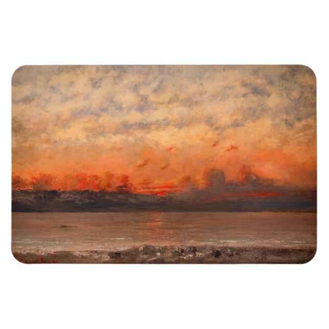 Gustave Courbet - Solnedgång Magnet (Horisontell)