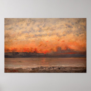 Gustave Courbet - Solnedgång Poster