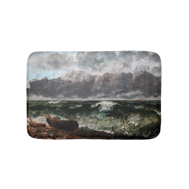 Gustave Courbet - Stormy Sea/Wave Badrumsmatta (Framsidan)