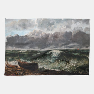 Gustave Courbet - Stormy Sea/Wave Kökshandduk