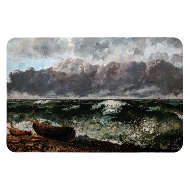 Gustave Courbet - Stormy Sea/Wave Magnet (Horisontell)